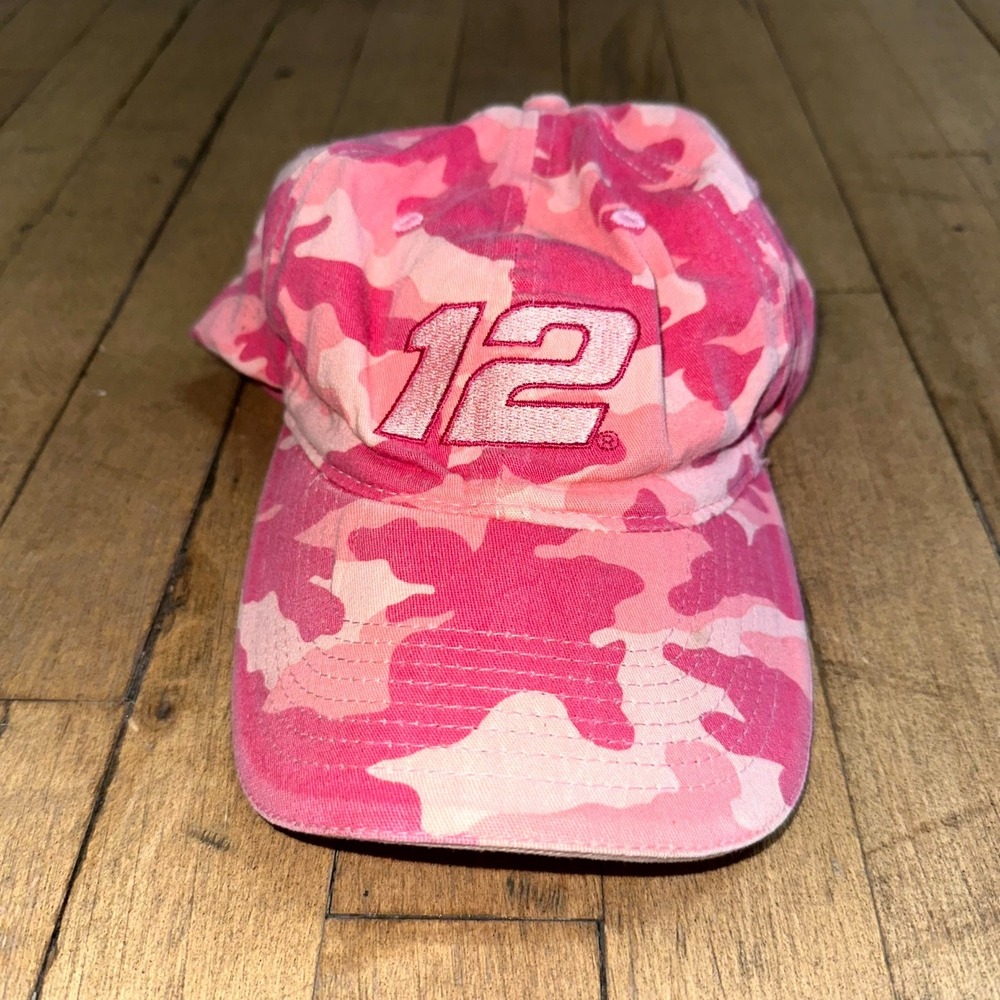 Nascar 12 Team Calliber Baseball Cap Unisex One Size Pink Camouflage Racing